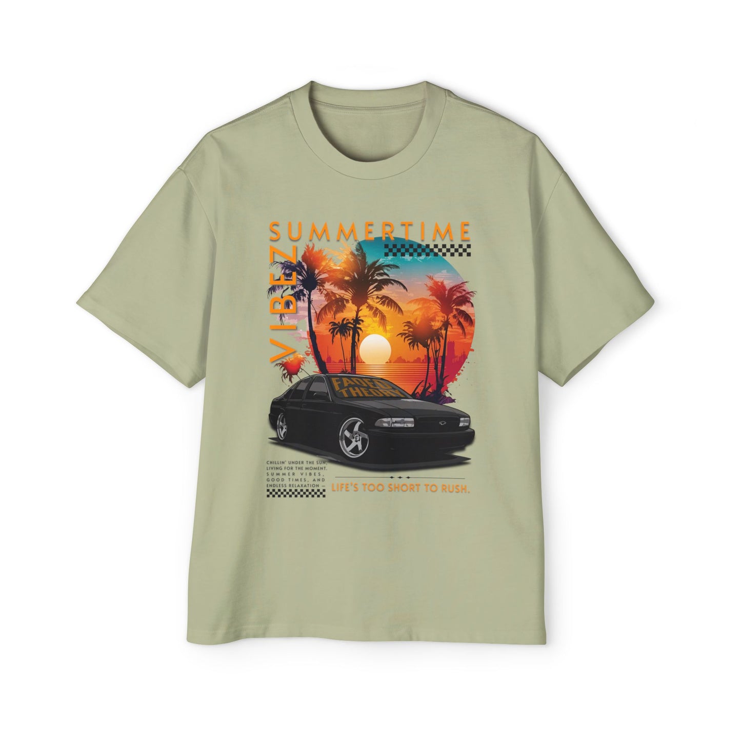 FADED THEORY "Summertime Vibez" Graphic Oversized Tee