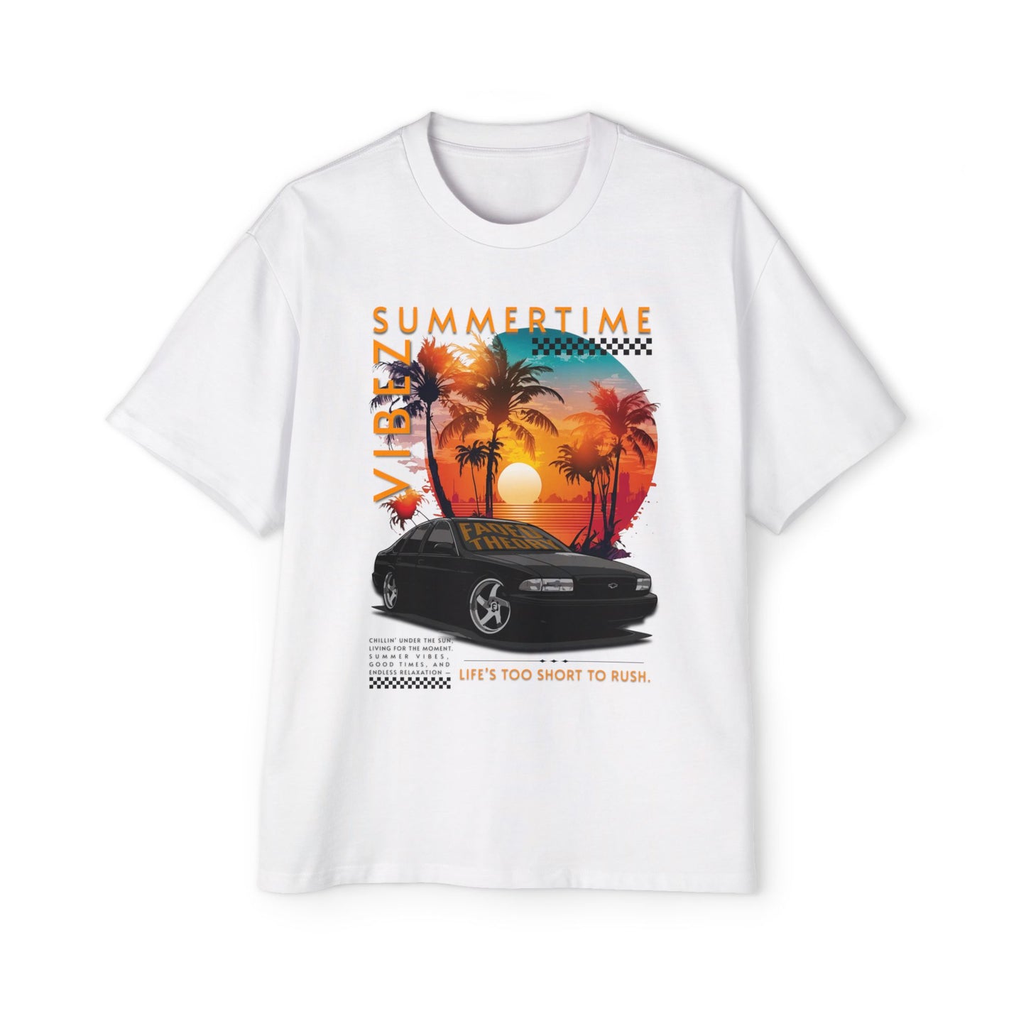 FADED THEORY "Summertime Vibez" Graphic Oversized Tee