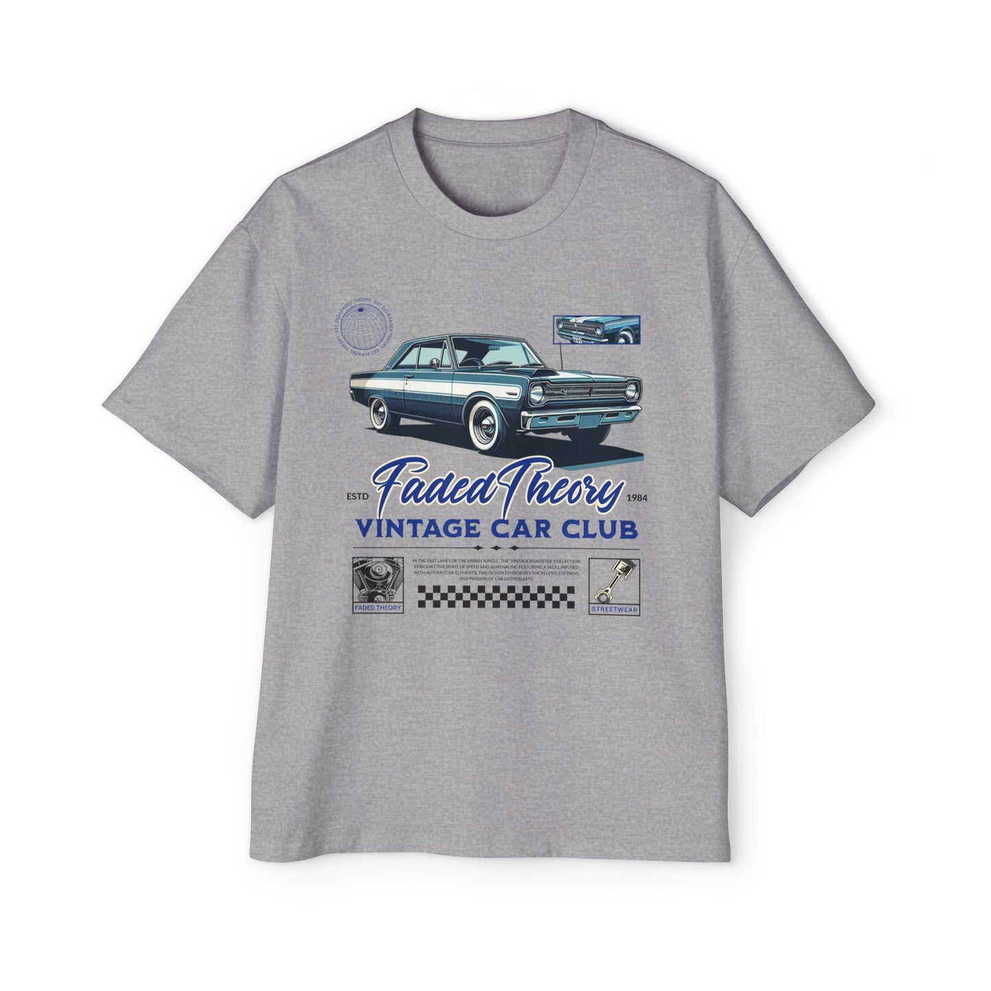 FADED THEORY "Vintage Car Club" Oversized Tee