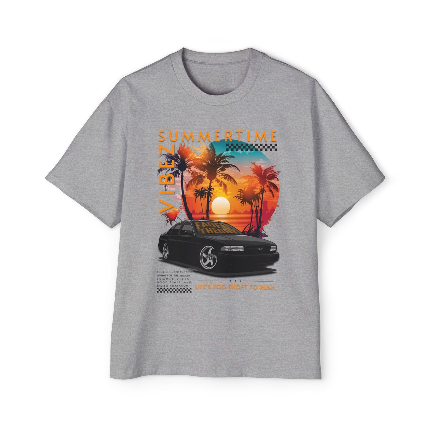 FADED THEORY "Summertime Vibez" Graphic Oversized Tee