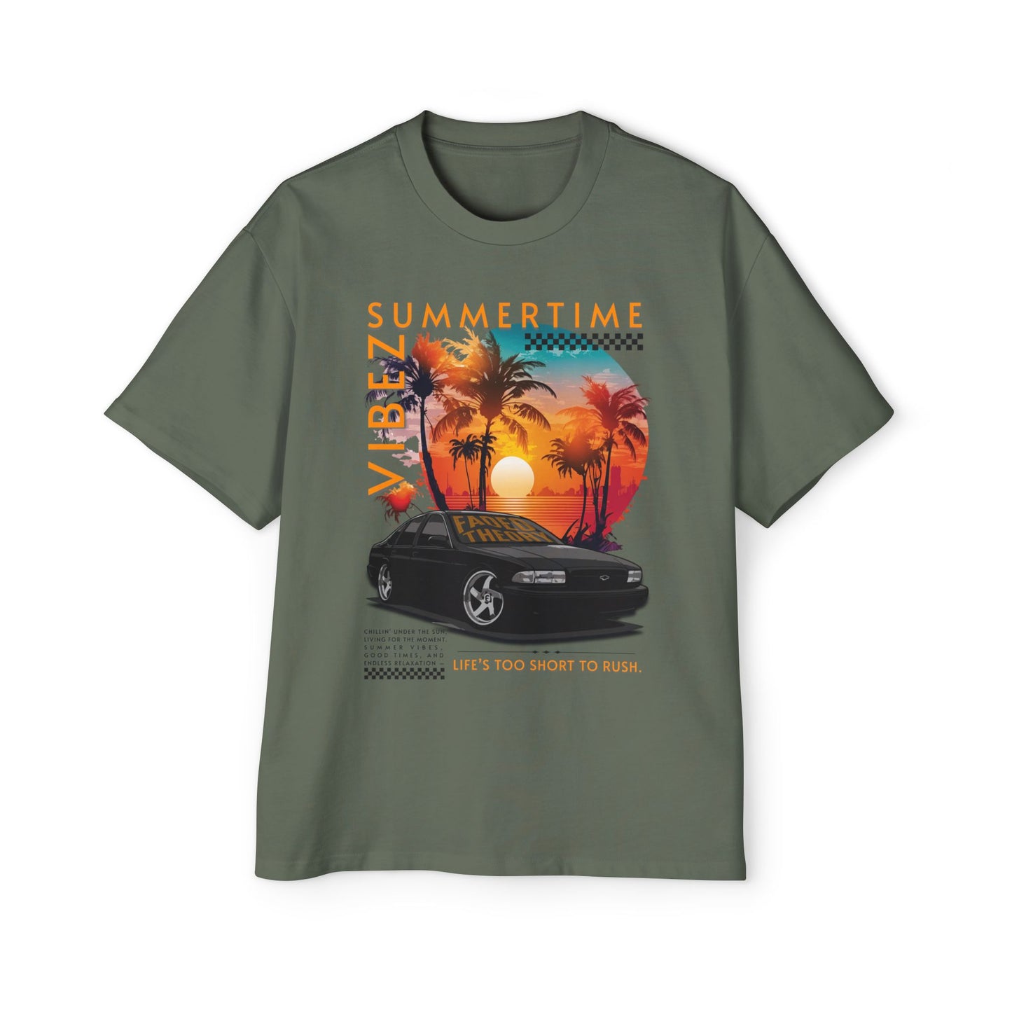 FADED THEORY "Summertime Vibez" Graphic Oversized Tee