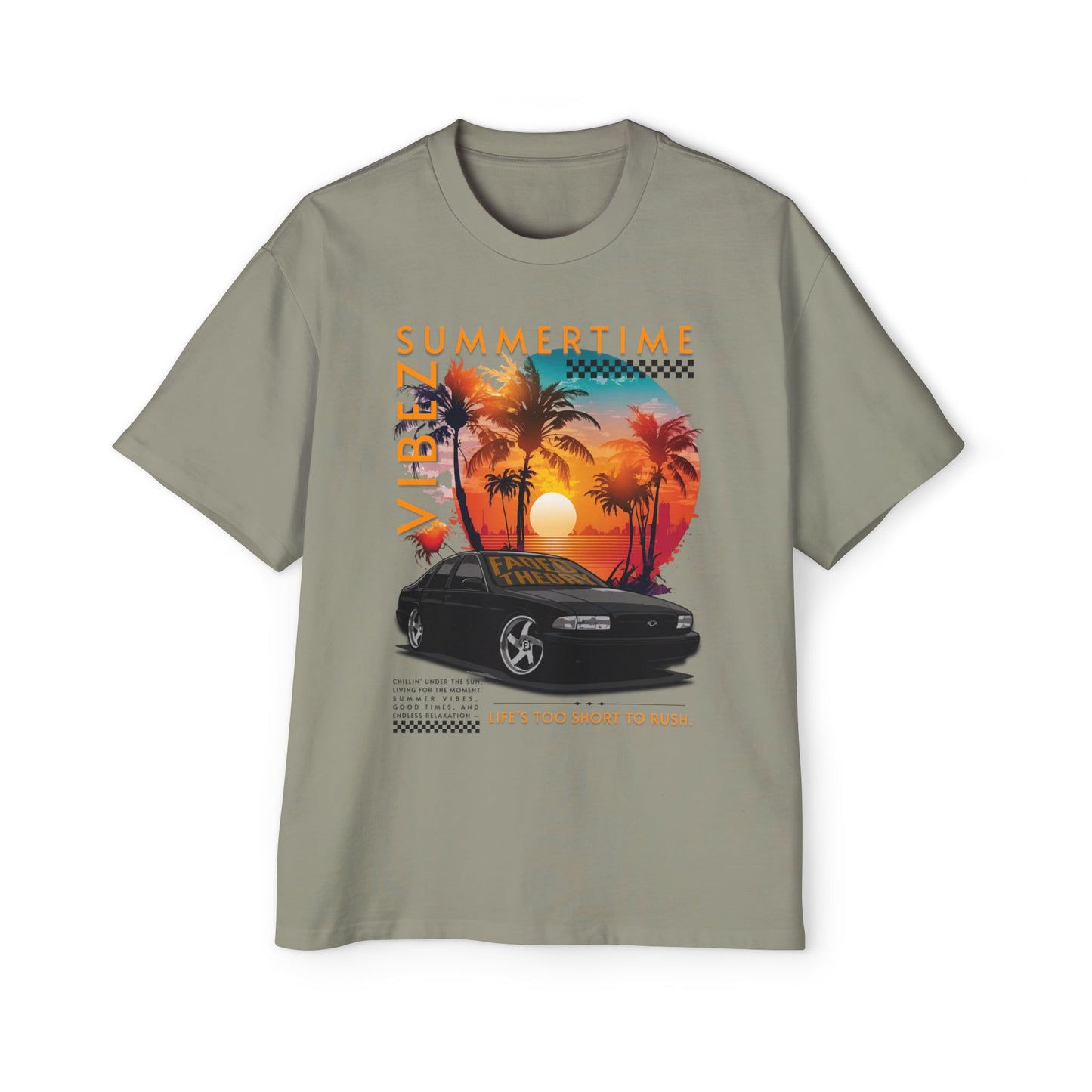 FADED THEORY "Summertime Vibez" Graphic Oversized Tee