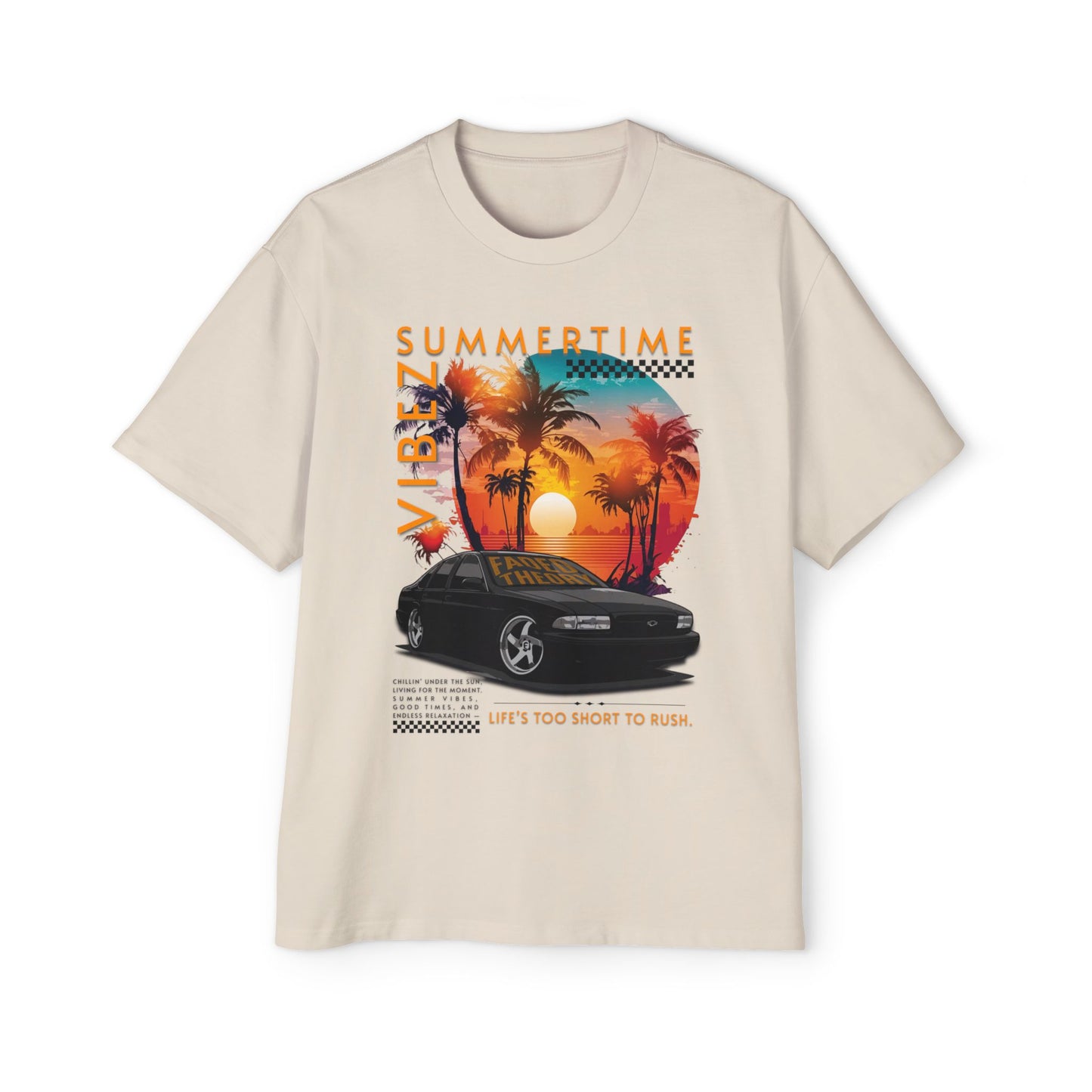 FADED THEORY "Summertime Vibez" Graphic Oversized Tee