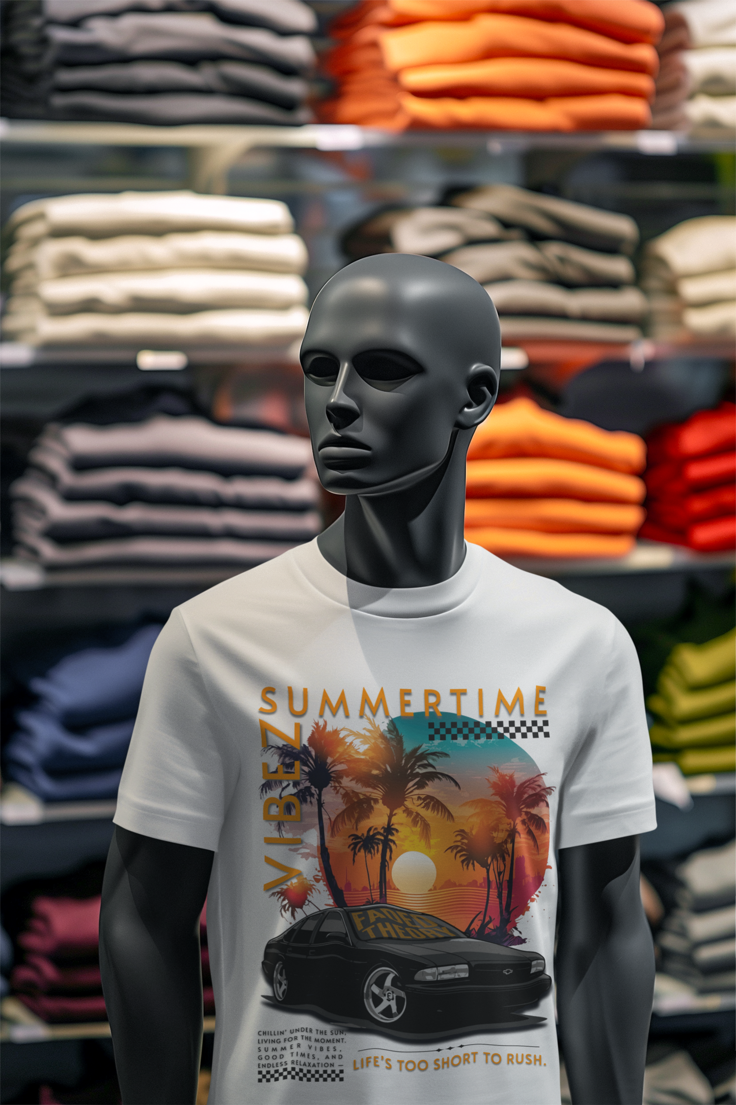 FADED THEORY "Summertime Vibez" Graphic Oversized Tee