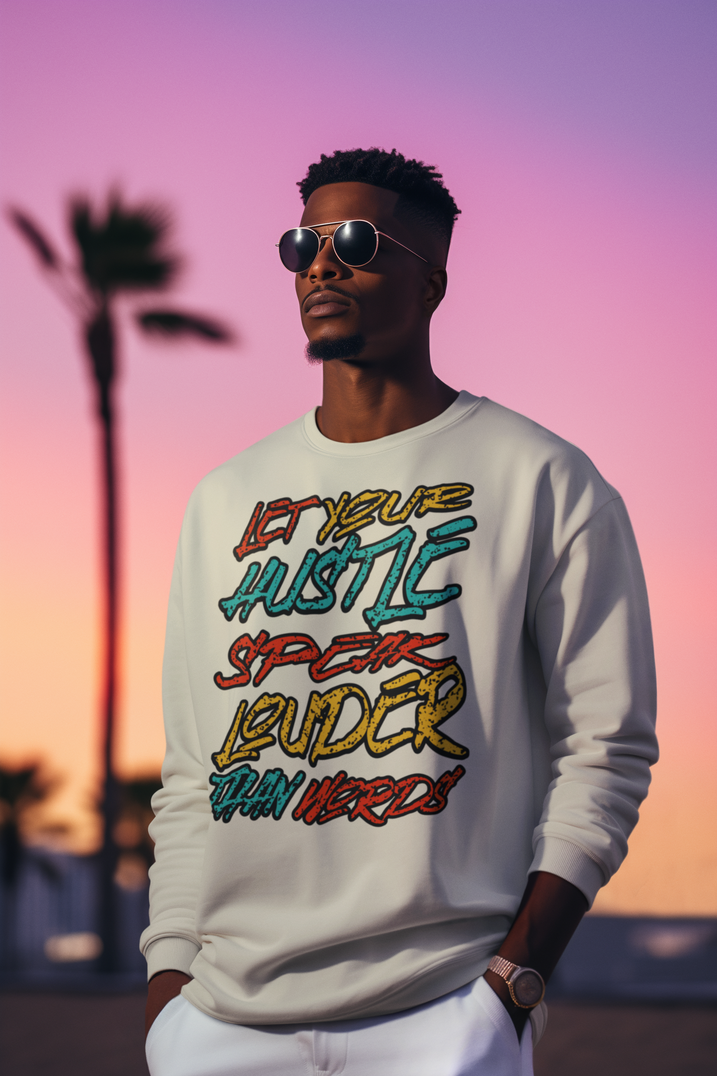 "HUSTLE" PREMIUM UNISEX SWEATSHIRT