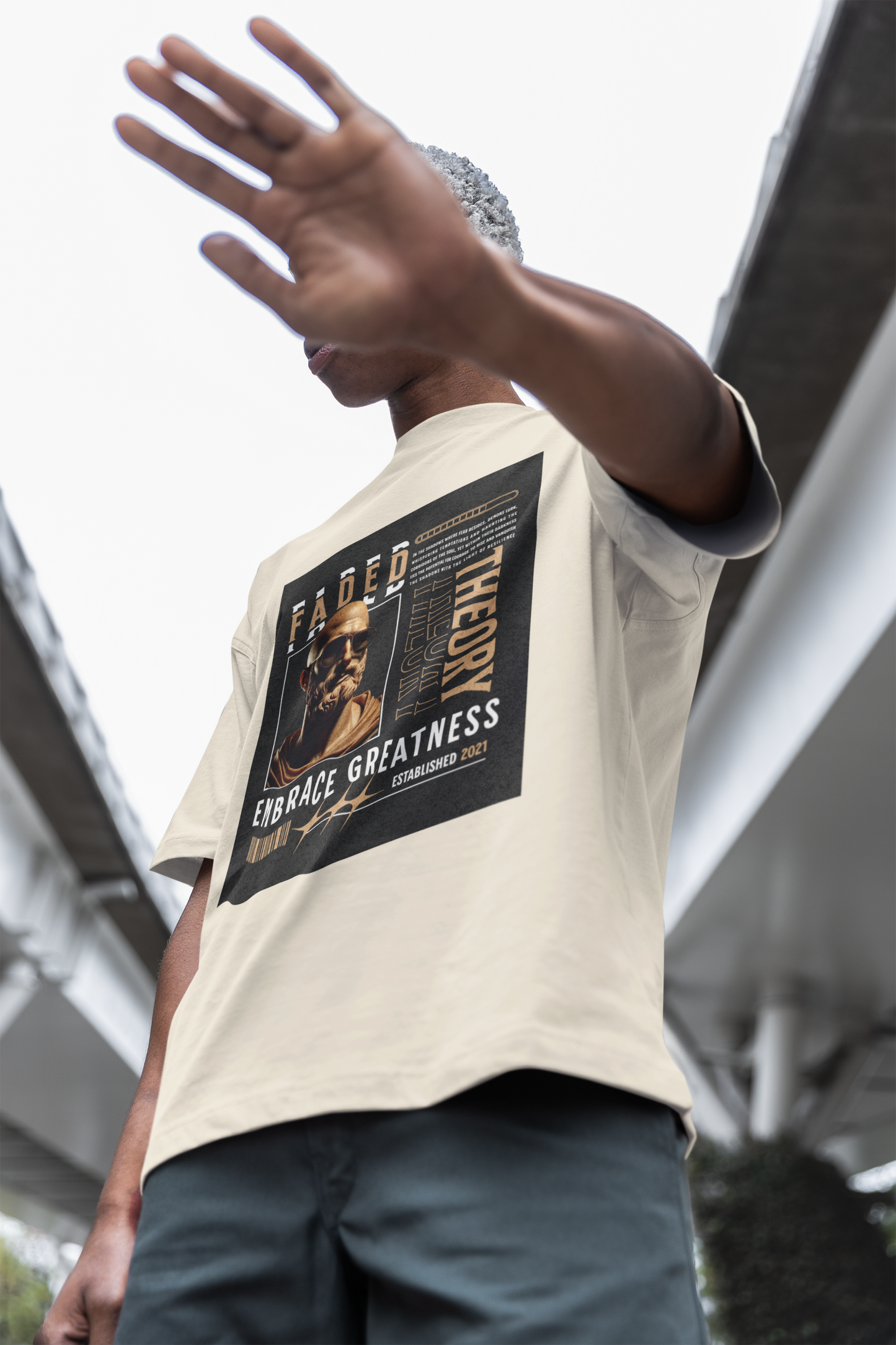"EMBRACE GREATNESS" PREMIUM OVERSIZED UNISEX TEE