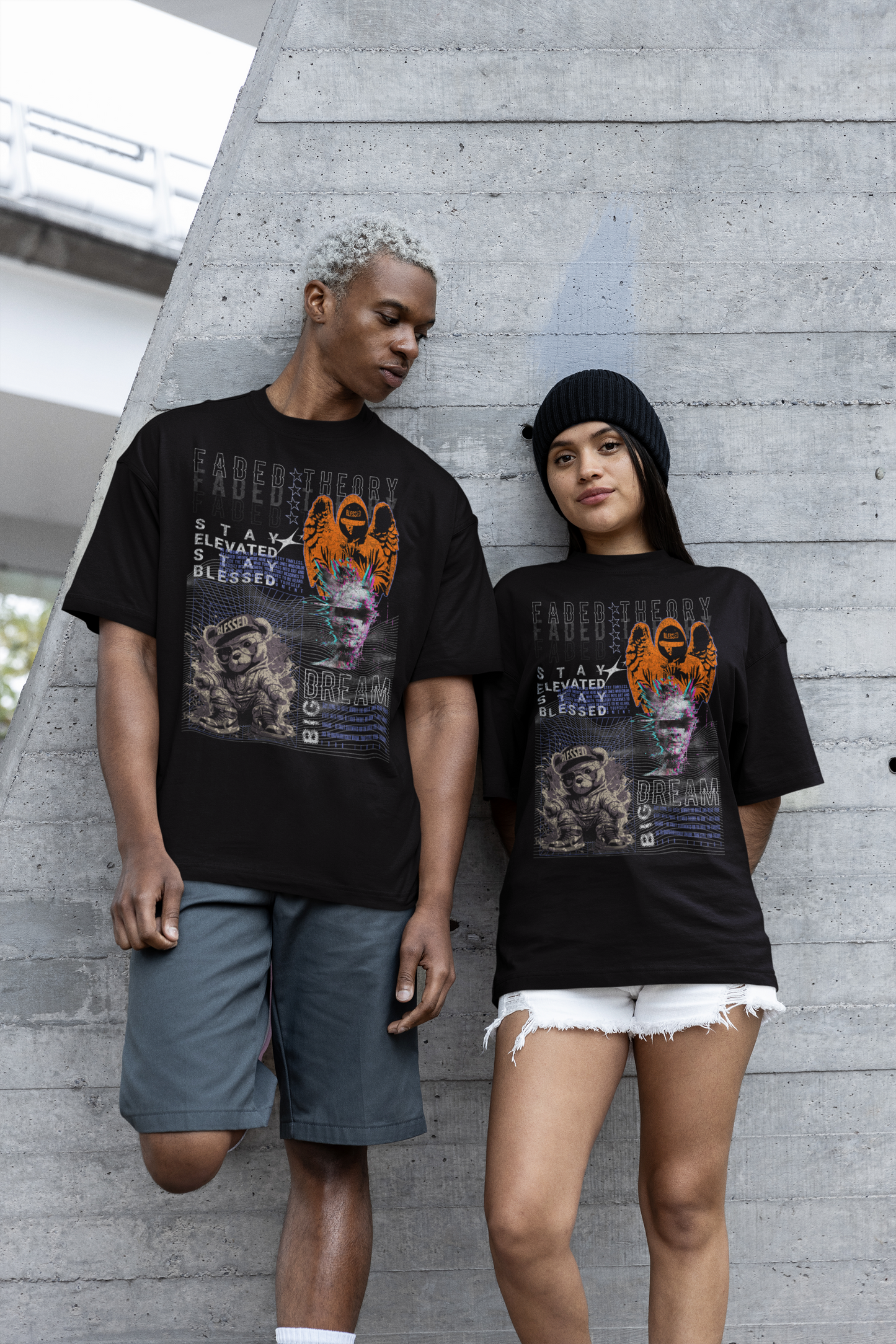 "STAY ELEVATED DREAM BIG" PREMIUM OVERSIZED UNISEX TEE