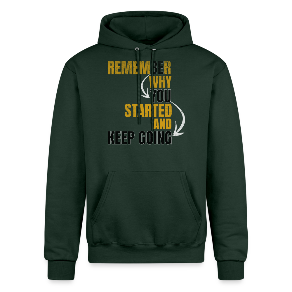 FADED THEORY "REMEMBER WHY" PREMIUM UNISEX HOODIE - Dark Green