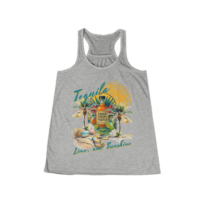 FADED THEORY "Tequila, Lime, and Sunshine" Graphic Women's Racerback Tank