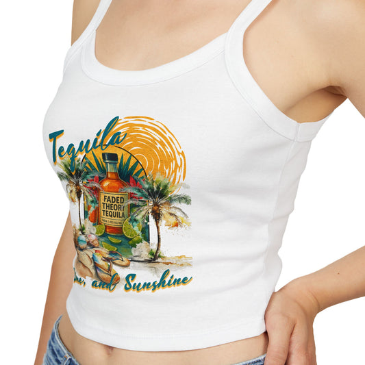 FADED THEORY "Tequila, Lime & Sunshine" Premium Women's Spaghetti strap Tank Top