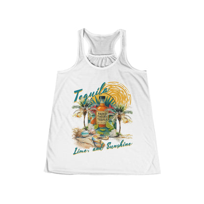 FADED THEORY "Tequila, Lime, and Sunshine" Graphic Women's Racerback Tank