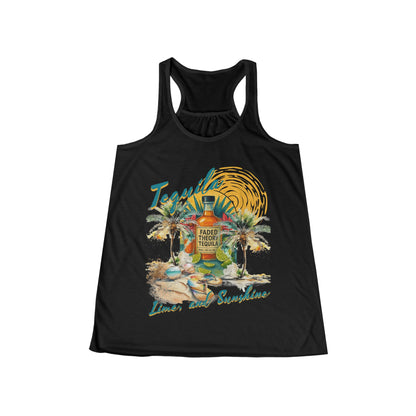 FADED THEORY "Tequila, Lime, and Sunshine" Graphic Women's Racerback Tank
