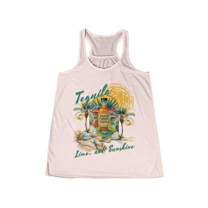 FADED THEORY "Tequila, Lime, and Sunshine" Graphic Women's Racerback Tank