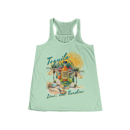 FADED THEORY "Tequila, Lime, and Sunshine" Graphic Women's Racerback Tank