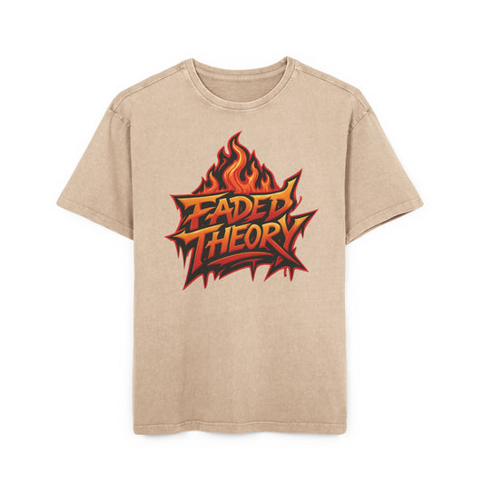 FADED THEORY "FIRED UP" Acid Wash Oversized T-Shirt