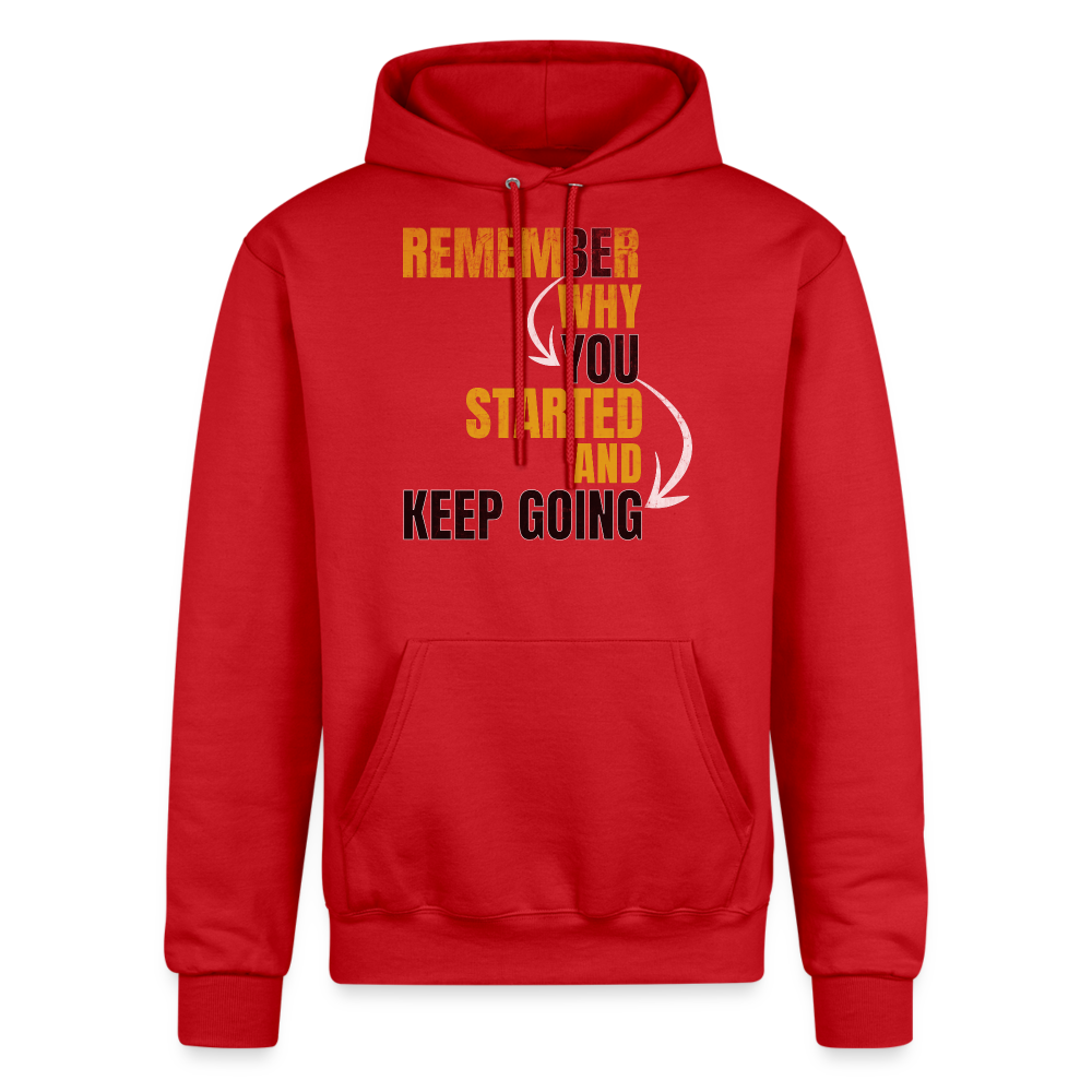 FADED THEORY "REMEMBER WHY" PREMIUM UNISEX HOODIE - Scarlet