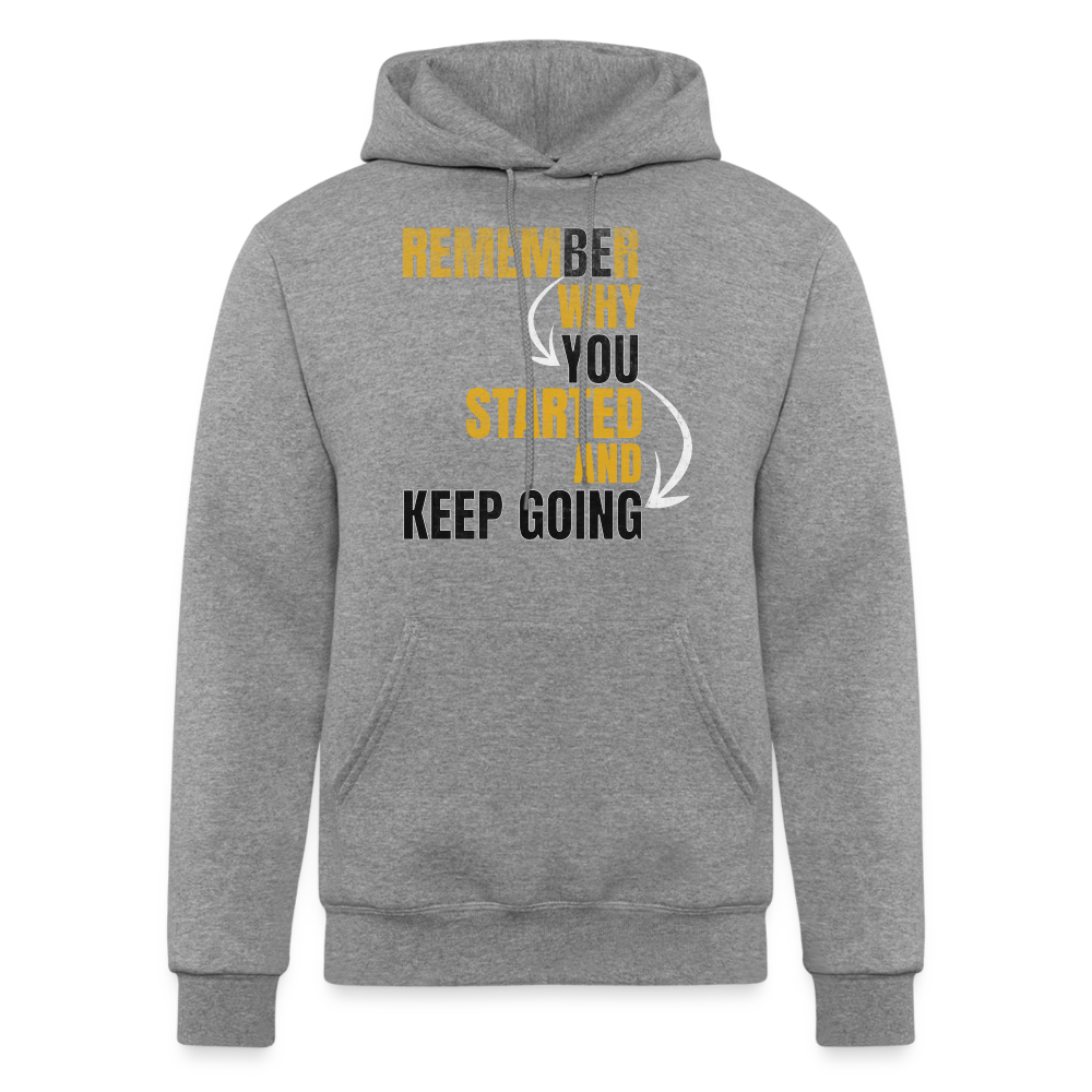 FADED THEORY "REMEMBER WHY" PREMIUM UNISEX HOODIE - heather gray