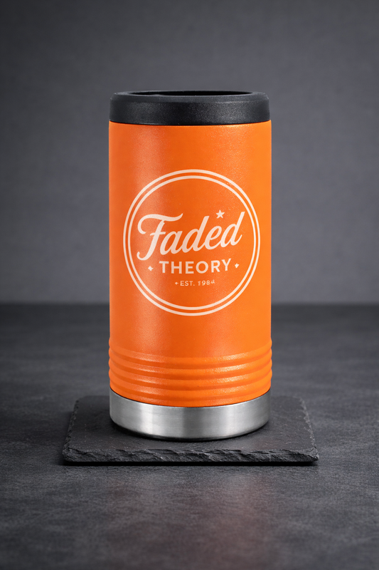 FADED THEORY "Vintage Signature"  Slim Can Beverage Cooler