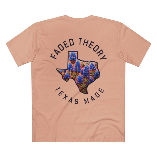 Faded Theory Texas Floral Adult Tee - Comfortable Casual Wear for TEXAS Lovers