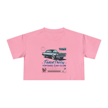 FADED THEORY "Vintage Car Club"  Women's Crop Tee