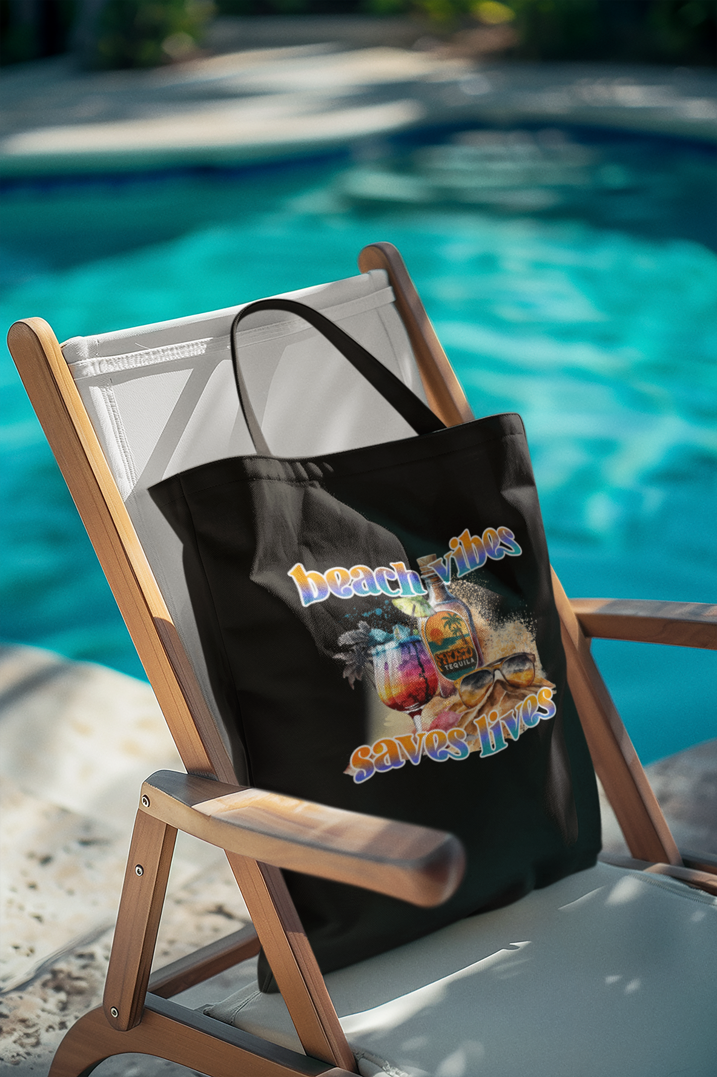 FADED THEORY "Beach Vibes Saves Lives" Tote