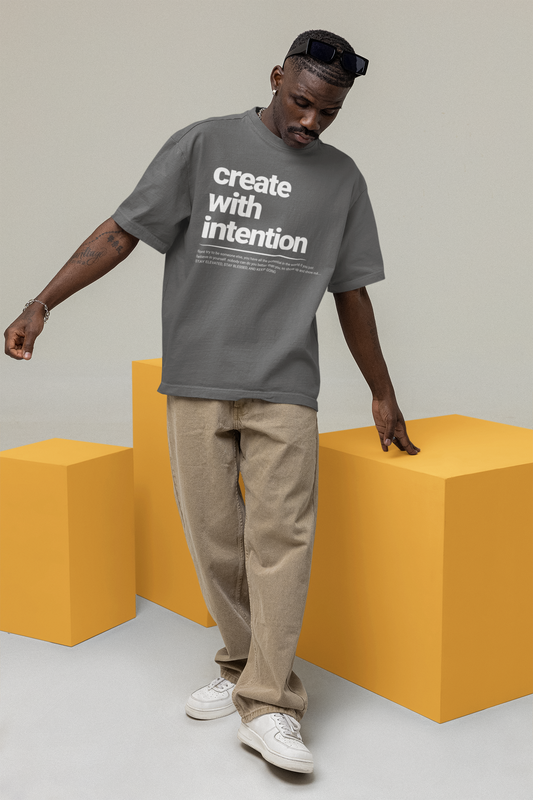 FADED THEORY " Create with Intention" Unisex Faded Tee